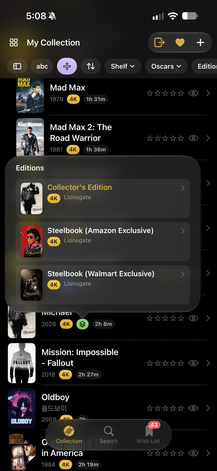 Movies with Multiple Editions