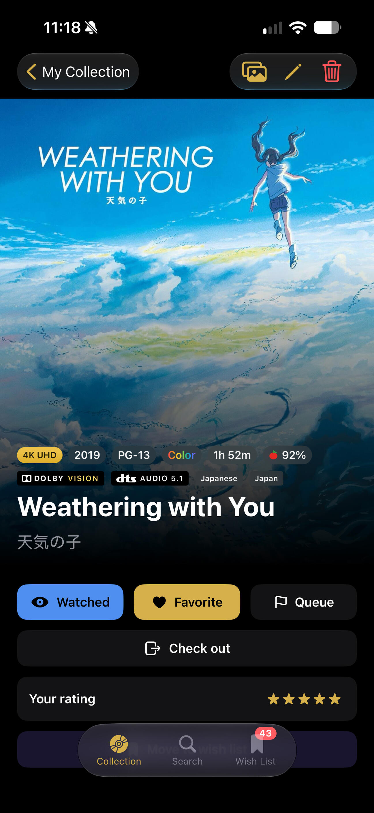Disc Details with Cover Art